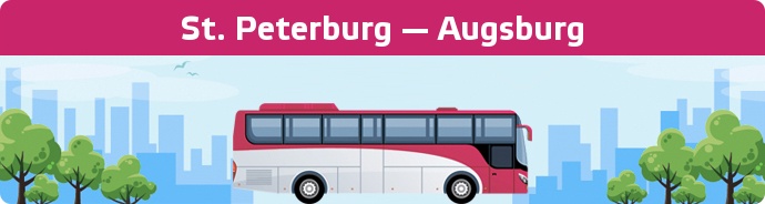 Bus Ticket St. Peterburg — Augsburg buchen